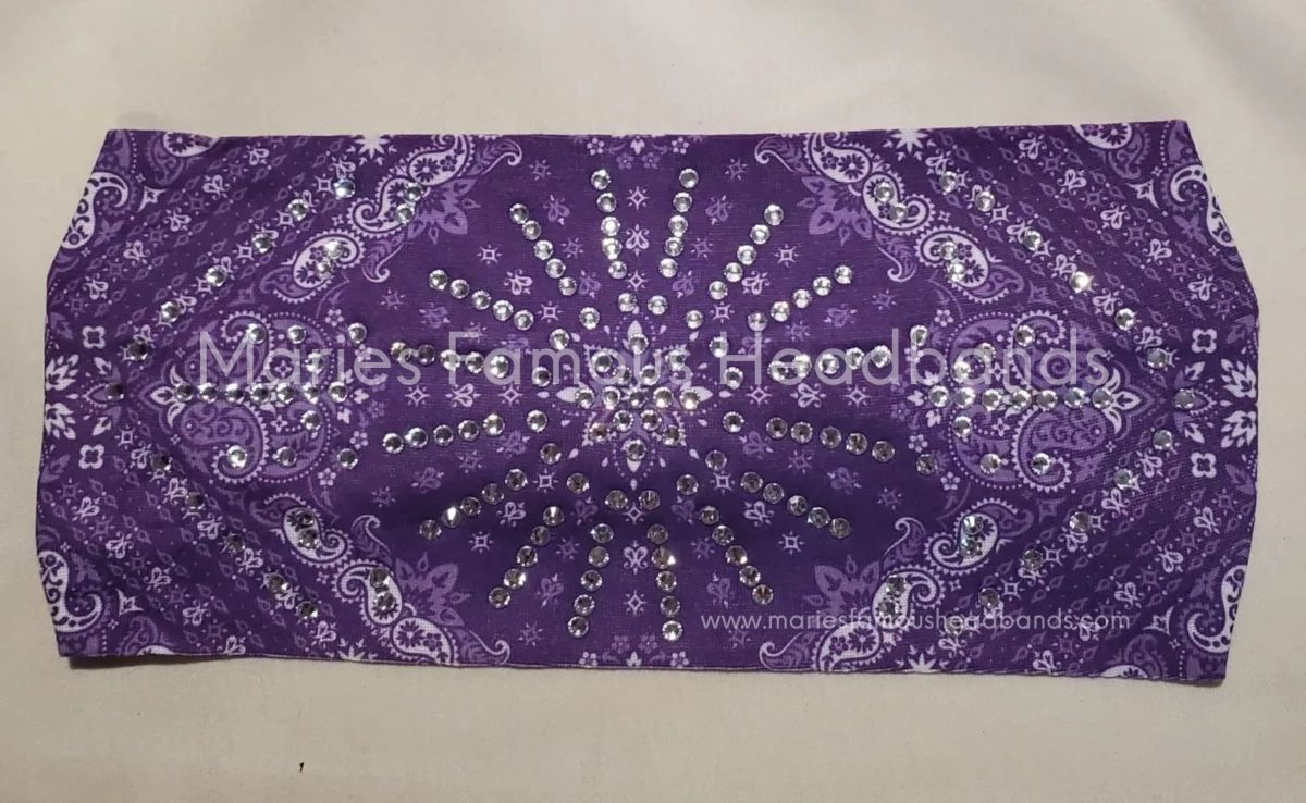 Marie's Paisley Purple Handcrafted Headband