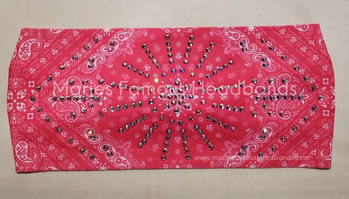 Marie's Paisley Fushia Handcrafted Headband