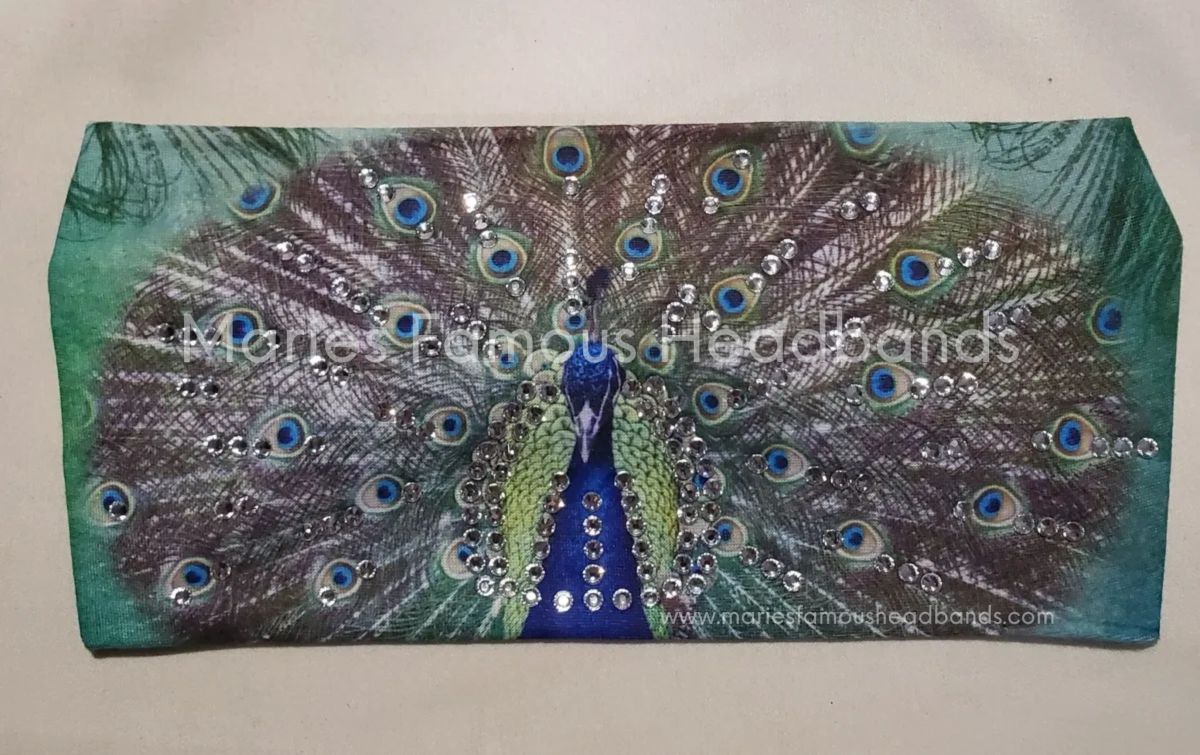 Marie's Peacock Green Handcrafted Headband