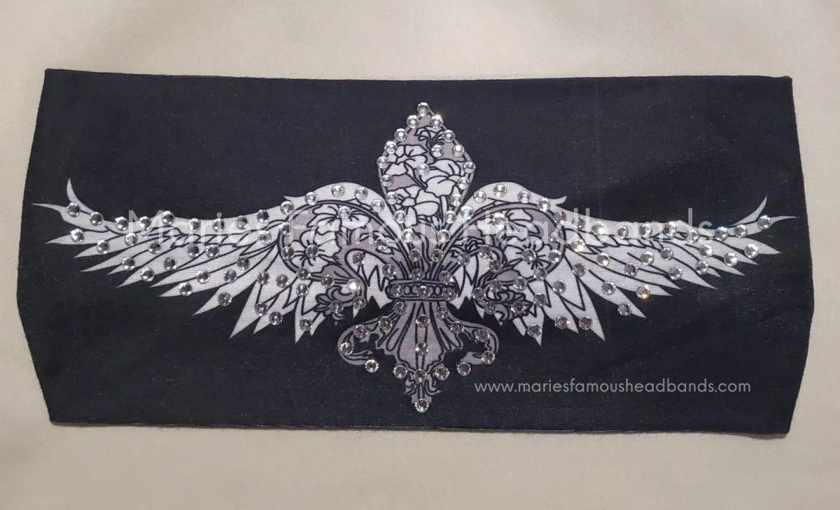 Marie's Flor De Lis Wings Handcrafted Headband