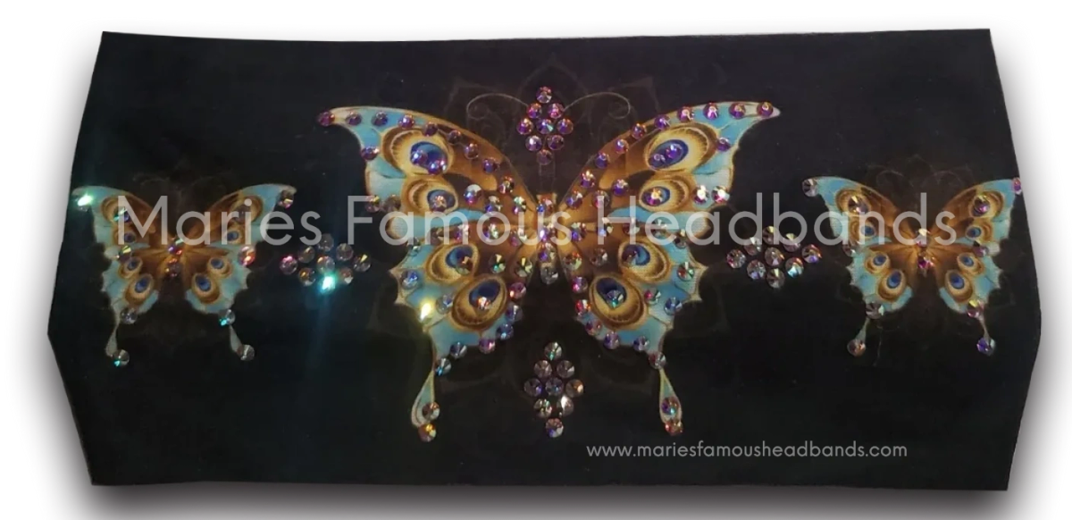 Marie's Three Butterflies Handcrafted Headband
