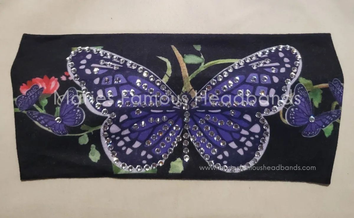 Marie's Butterfly Purple Handcrafted Headband