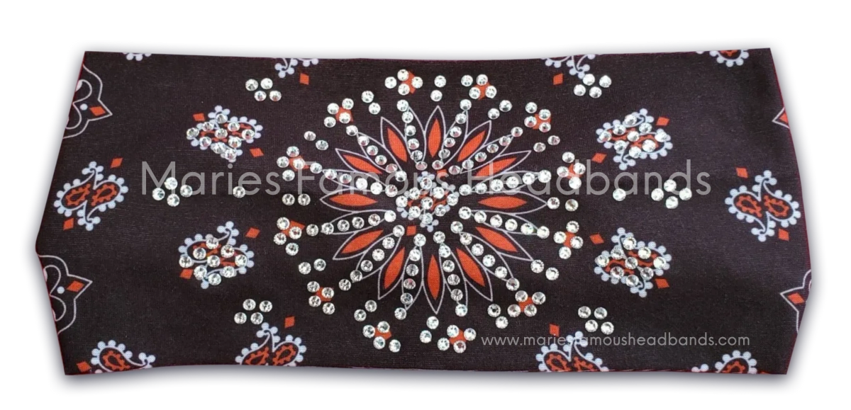 Marie's Starburst Black and Red Handcrafted Headband