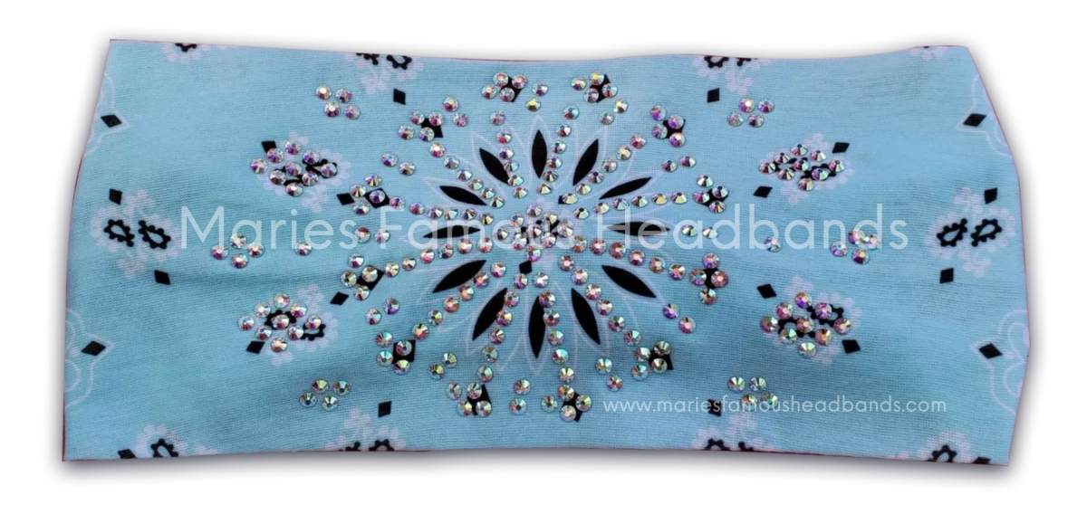Marie's Starburst Light Blue Handcrafted Headband