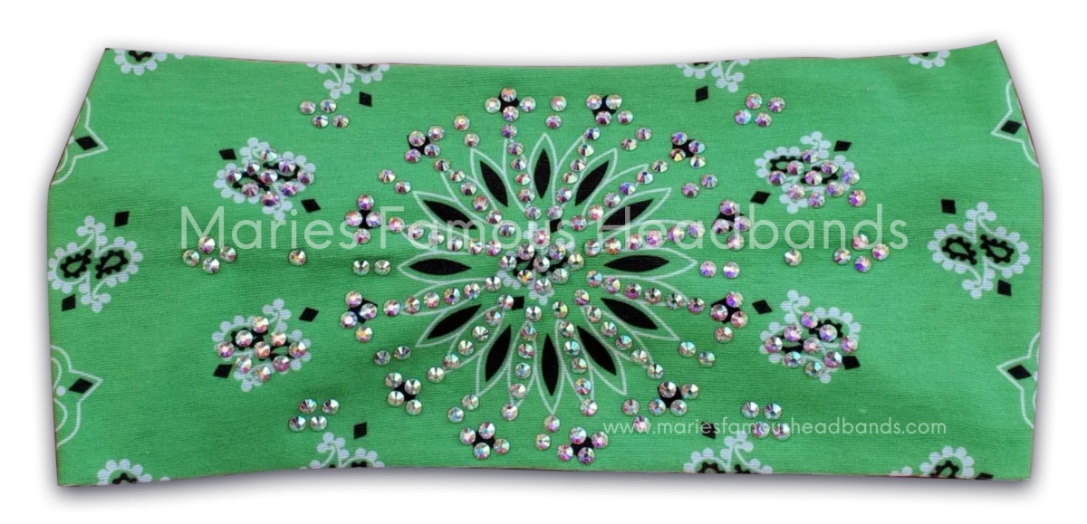 Marie's Starburst Lime Green Handcrafted Headband