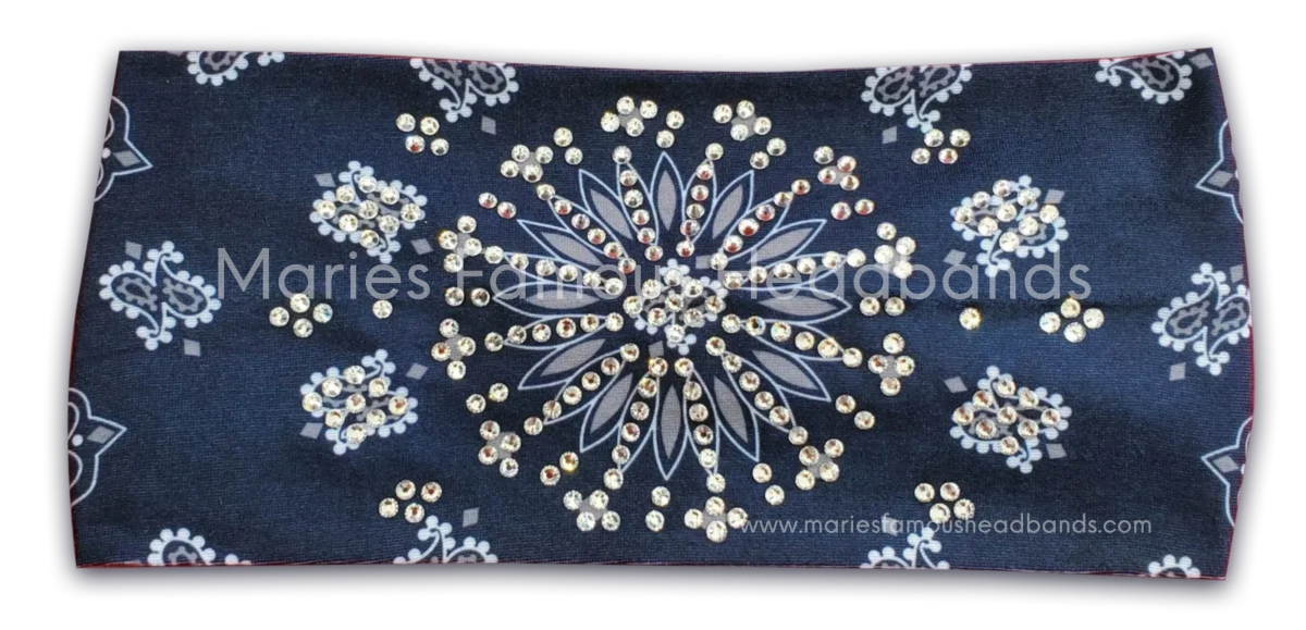 Marie's Starburst Navy Blue Handcrafted Headband