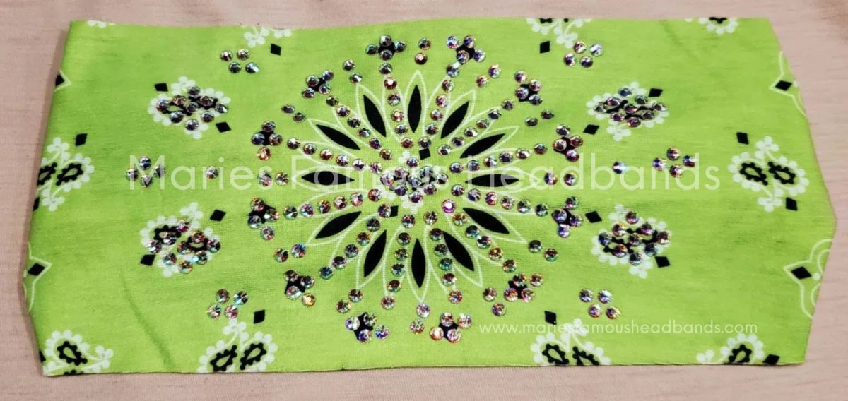 Marie's Starburst Apple Green Handcrafted Headband