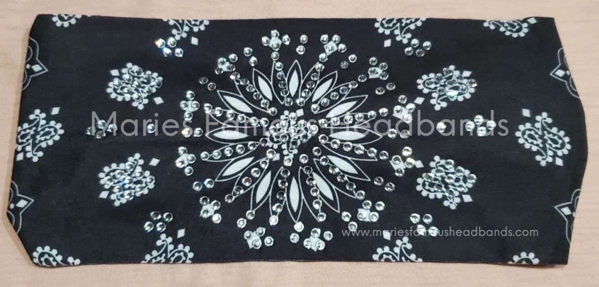 Marie's Starburst Black Handcrafted Headband