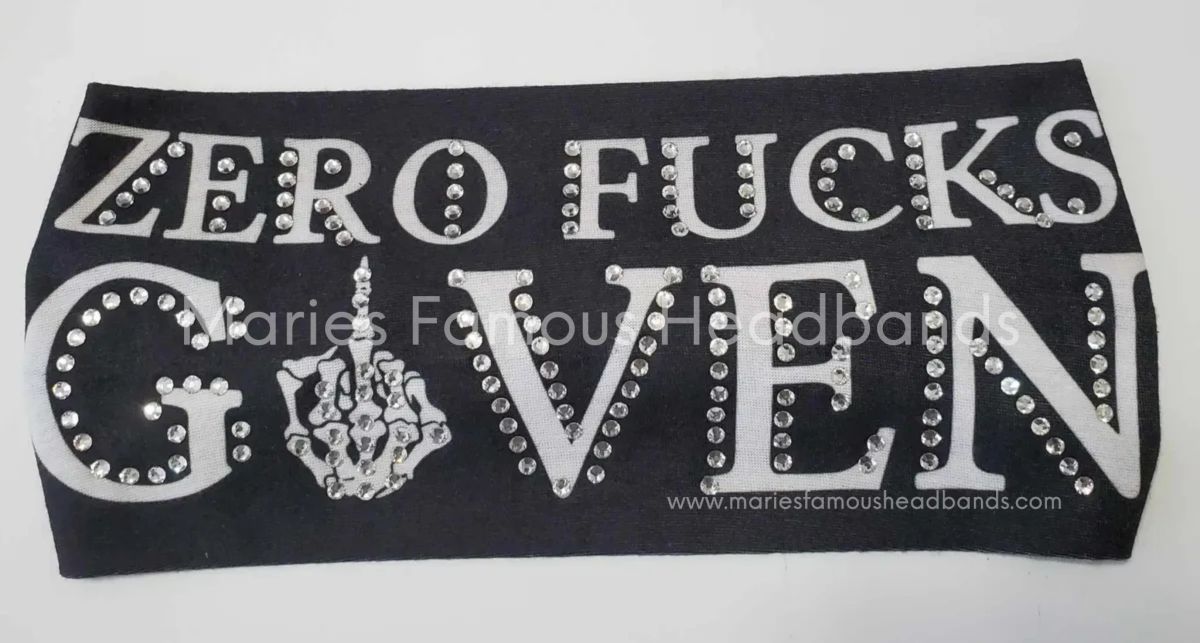 Marie's Zero Fucks Given Handcrafted Headband