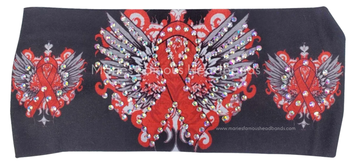 Marie's Red Ribbons Handcrafted Headband