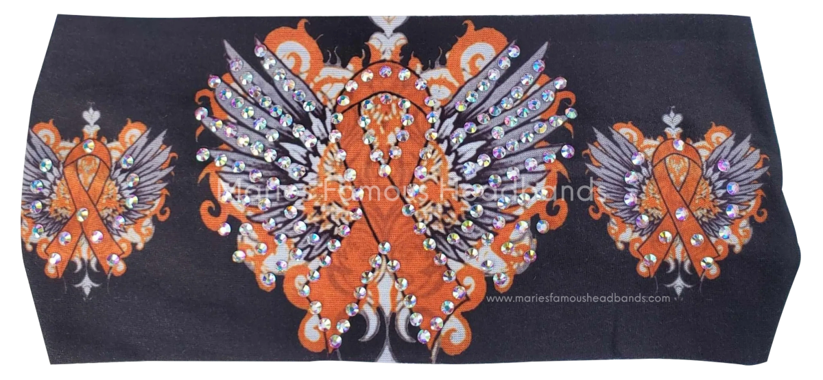 Marie's Orange Ribbons Handcrafted Headband
