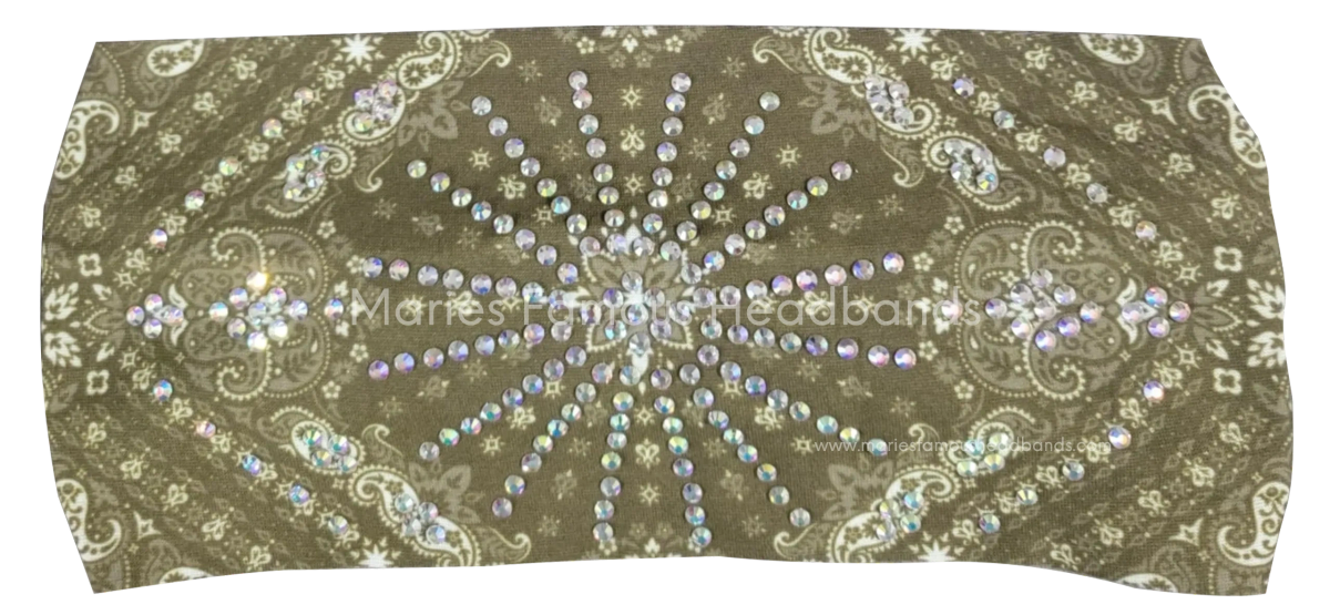 Marie's Olive Green Handcrafted Headband