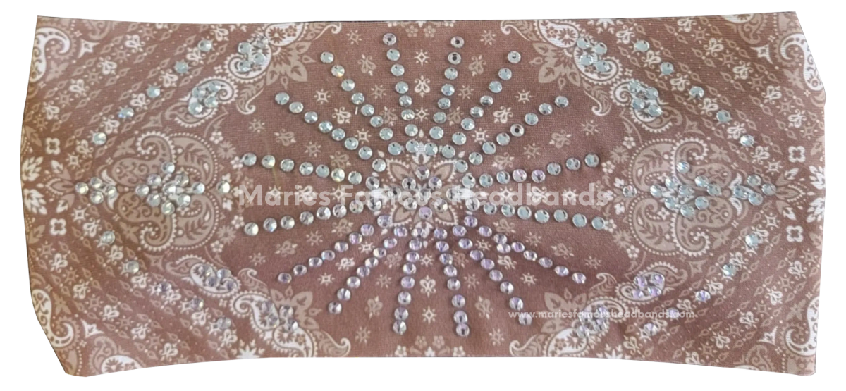 Marie's Brown Paisley Handcrafted Headband