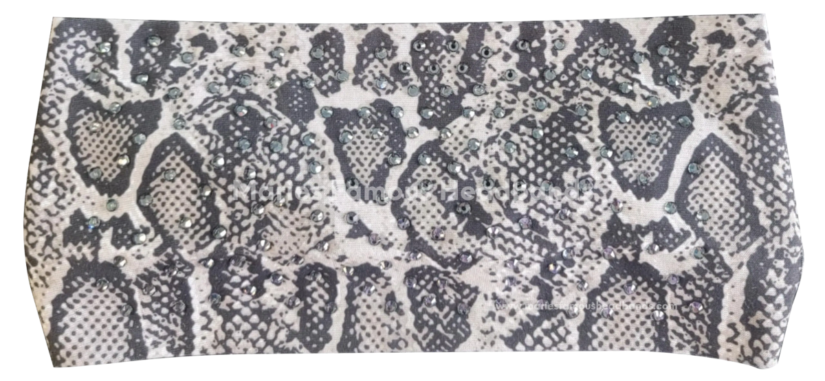 Marie's Brown snake skin Handcrafted Headband