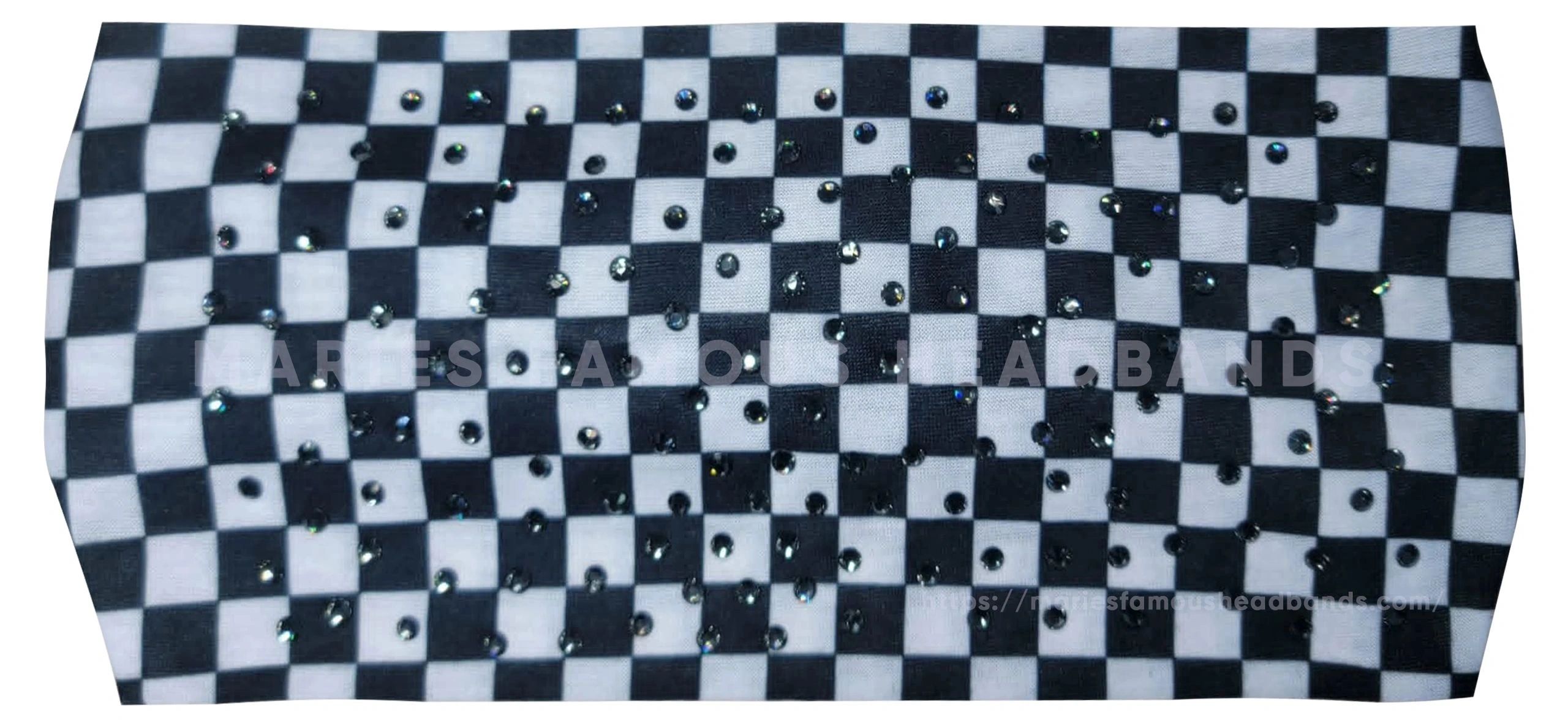 Marie's Checkered Handcrafted Headband