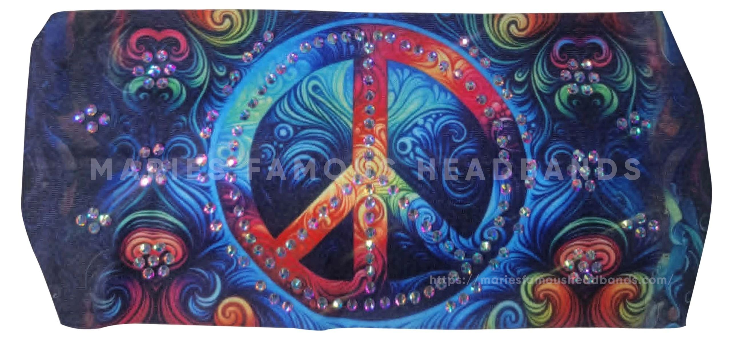 Marie's Colorful Peace Sign Handcrafted Headband