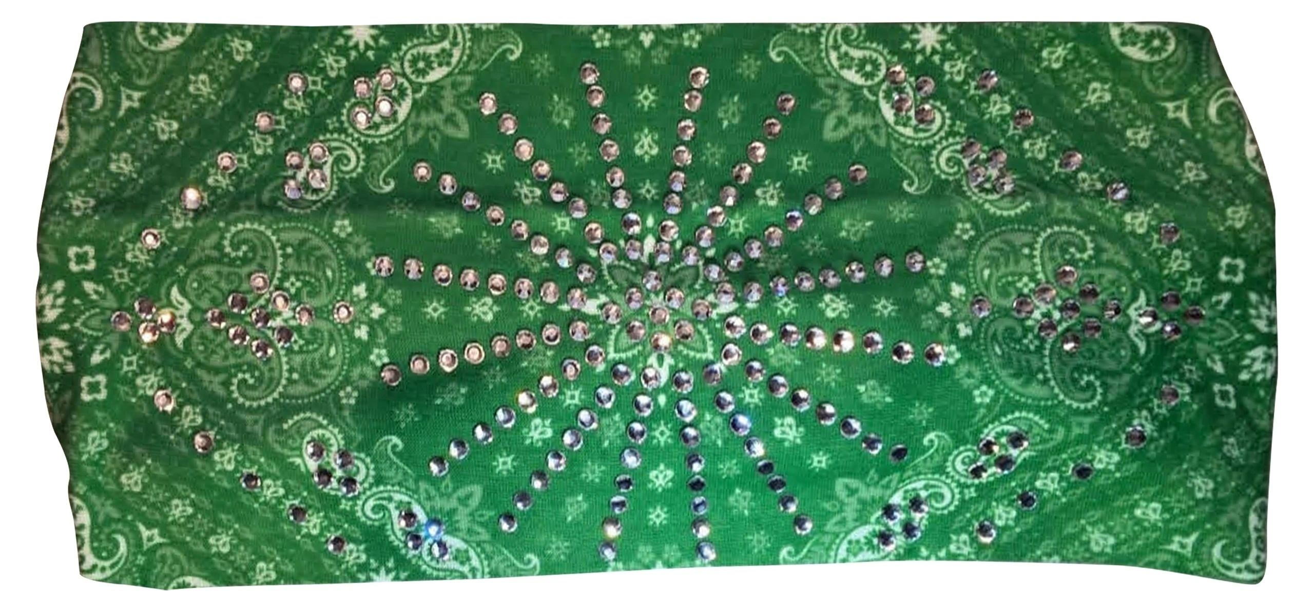 Marie's Paisley Green Handcrafted Headband
